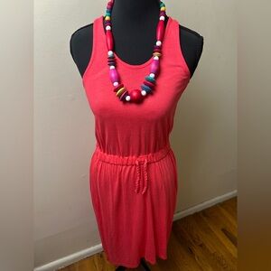 Elegant Pink Sleeveless Dress